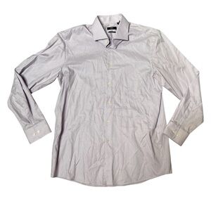 Hugo Boss Men's Sharp Fit Dress Shirt Size 17 34/35 Casual Button Up